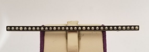 FA1437 Vintage Sterling & Pearl Bar Pin. - image 5