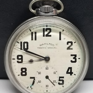 FAPW699 Swiss Hamilton Traffic Special Pocket Watch, Grade 669, Size 43mm, 17 Jewels, Working.