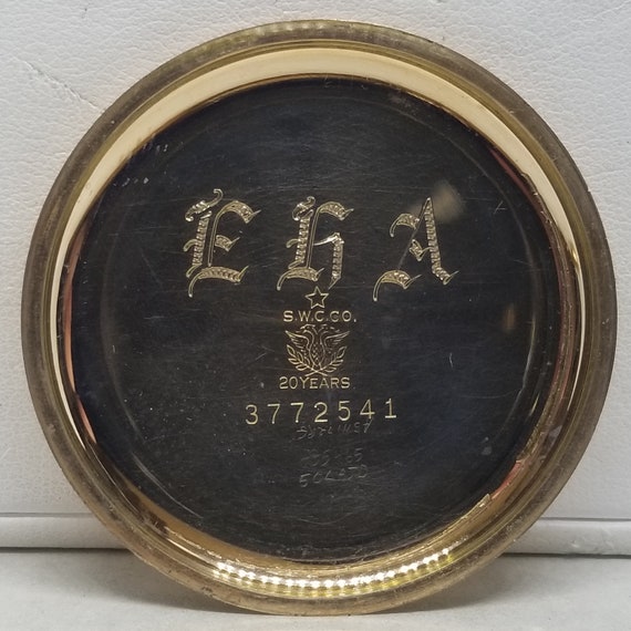 MAPW28 1919 G.F. Hamilton Pocket Watch, Grade 974… - image 8