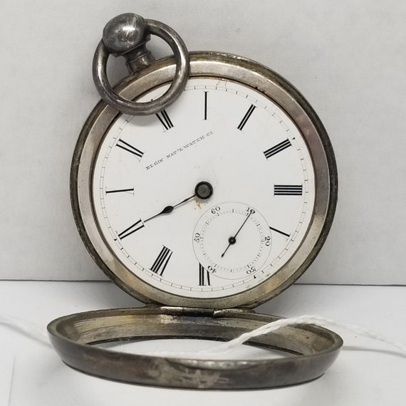 FAPW180 1875 Elgin Pocket Watch, .800 Case, Grade… - image 2