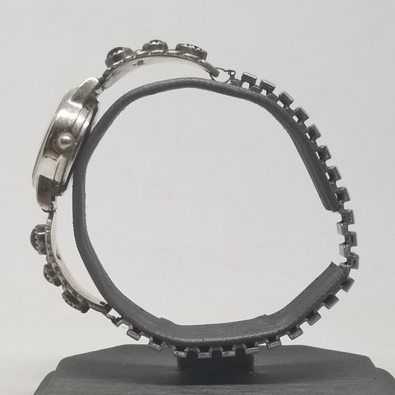 FA4346 Nadia Quartz Wrist Watch With Sterling & Onyx Band