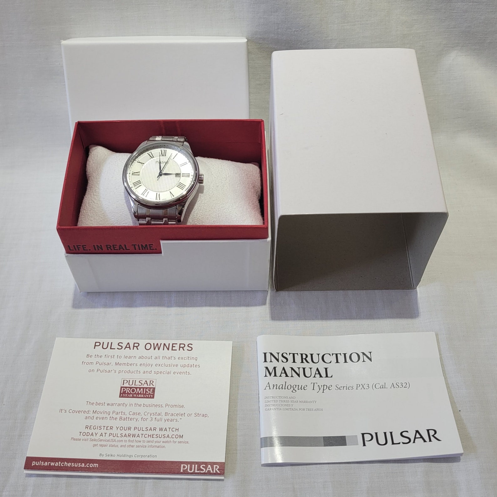 Pulsar Solar Wrist Watch Cal. AS32 New Battery OB & Etsy