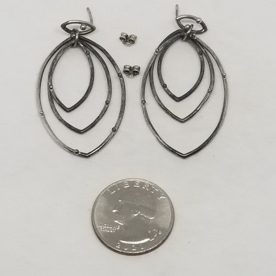FA3751 Vintage Sterling Silver Stud Earrings. - image 4