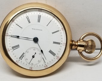 FAPW320 1901 G.F. Waltham Pocket Watch, Grade P.S. Bartlett, Size 18s, 17 Jewels, Needs Work.