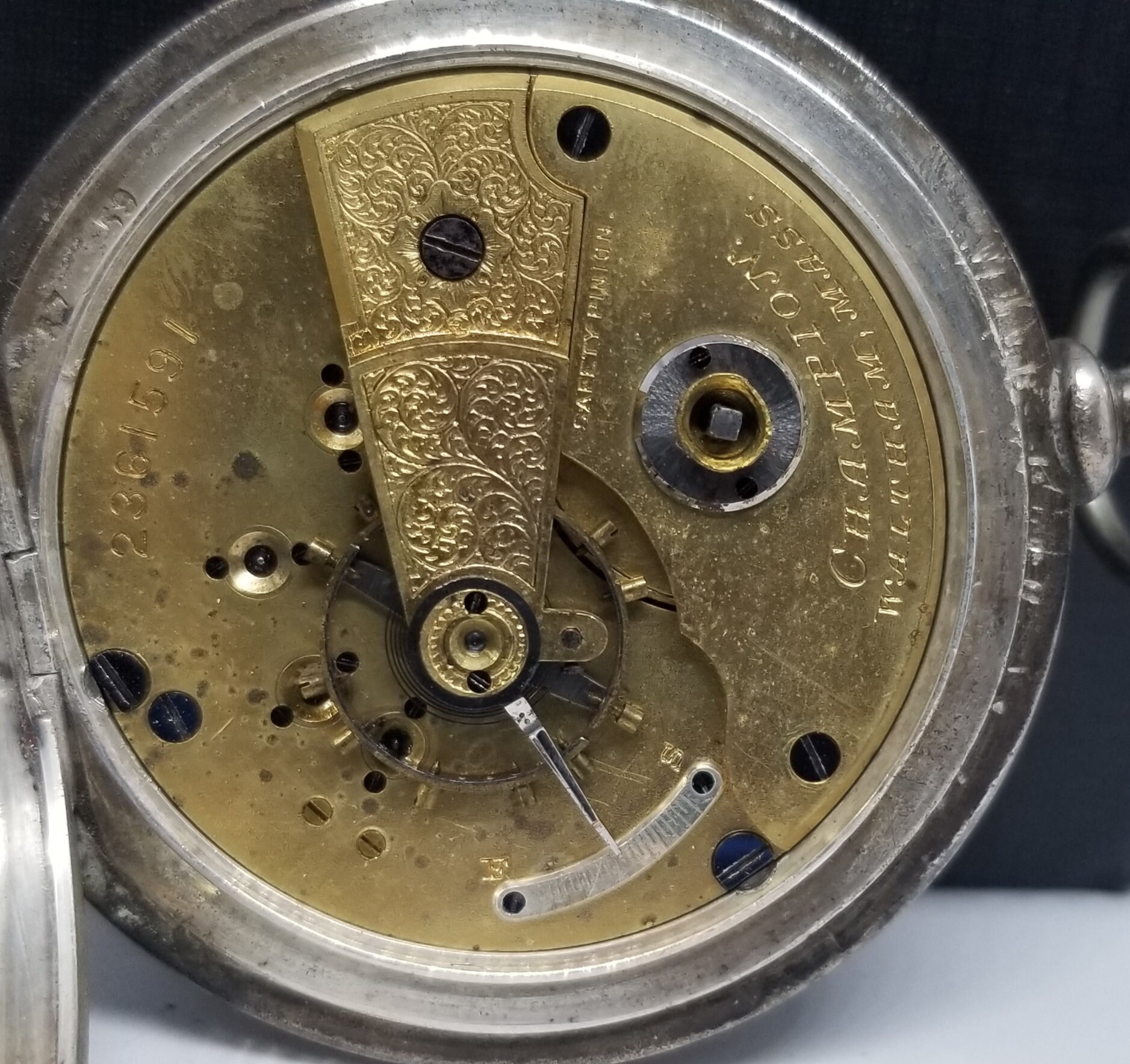 MAPW13 1884 Waltham Coin Silver Pocket Watch Grade Champion Size