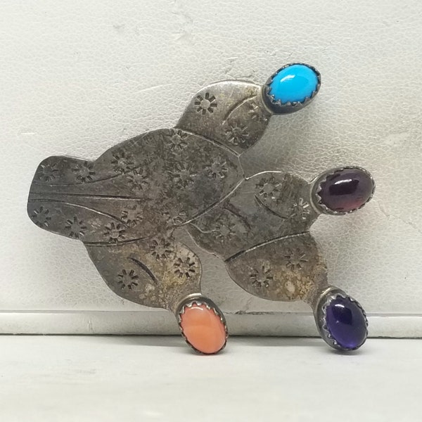 Blue Stone Cactus Pin main image 1