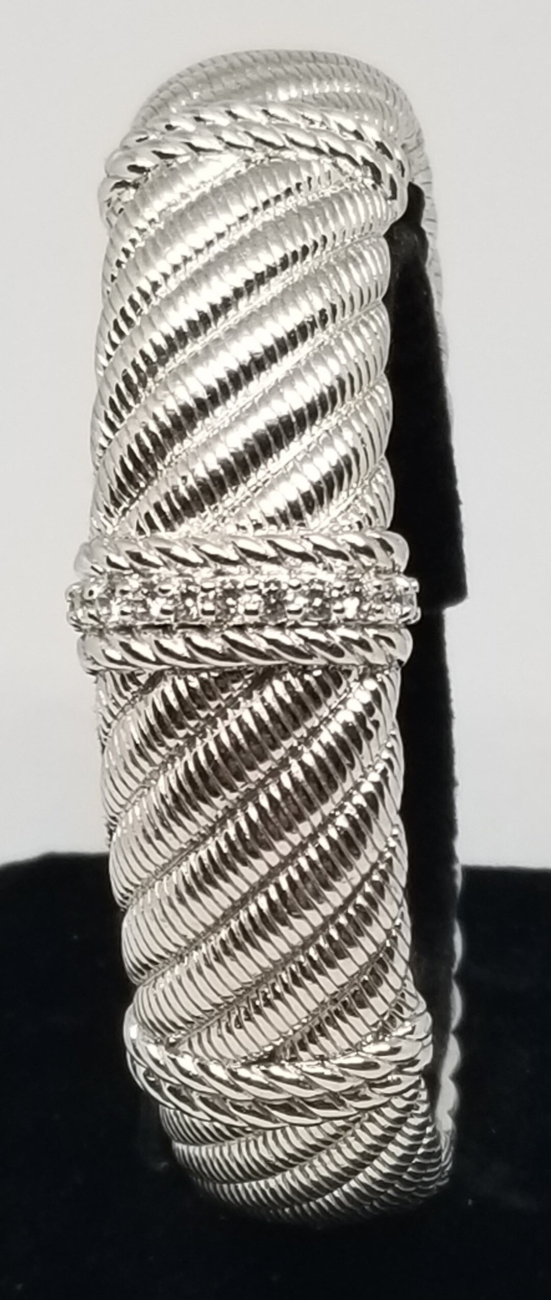 FA5084 Vintage Judith Ripka Sterling With Czs Diamonique