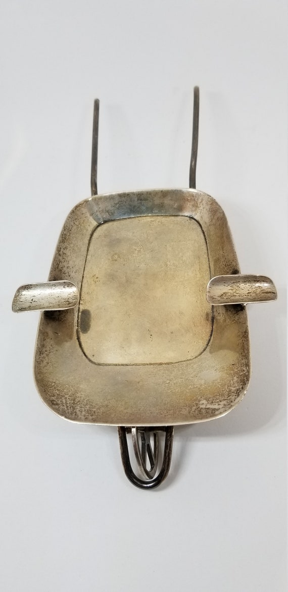 FA1368 Vintage Sterling Silver Wheelbarrow Ashtray by Maciel. Etsy