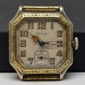 FARW126 1920s Swiss Gold Filled Gruen Guild Wrist Watch, Cal  display picture 2