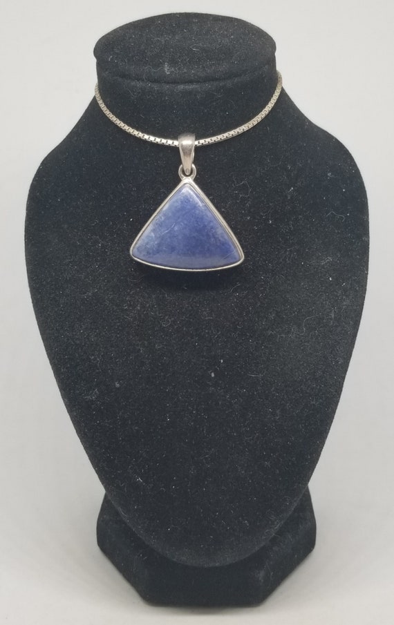 FA3616 Vintage Sterling with Sodalite Pendant. - image 1