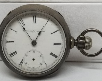 MAPW12 Est. 1883 Elgin Pocket Watch, Grade 6, Size 18s, 7 J, .800 Case, Not Working.