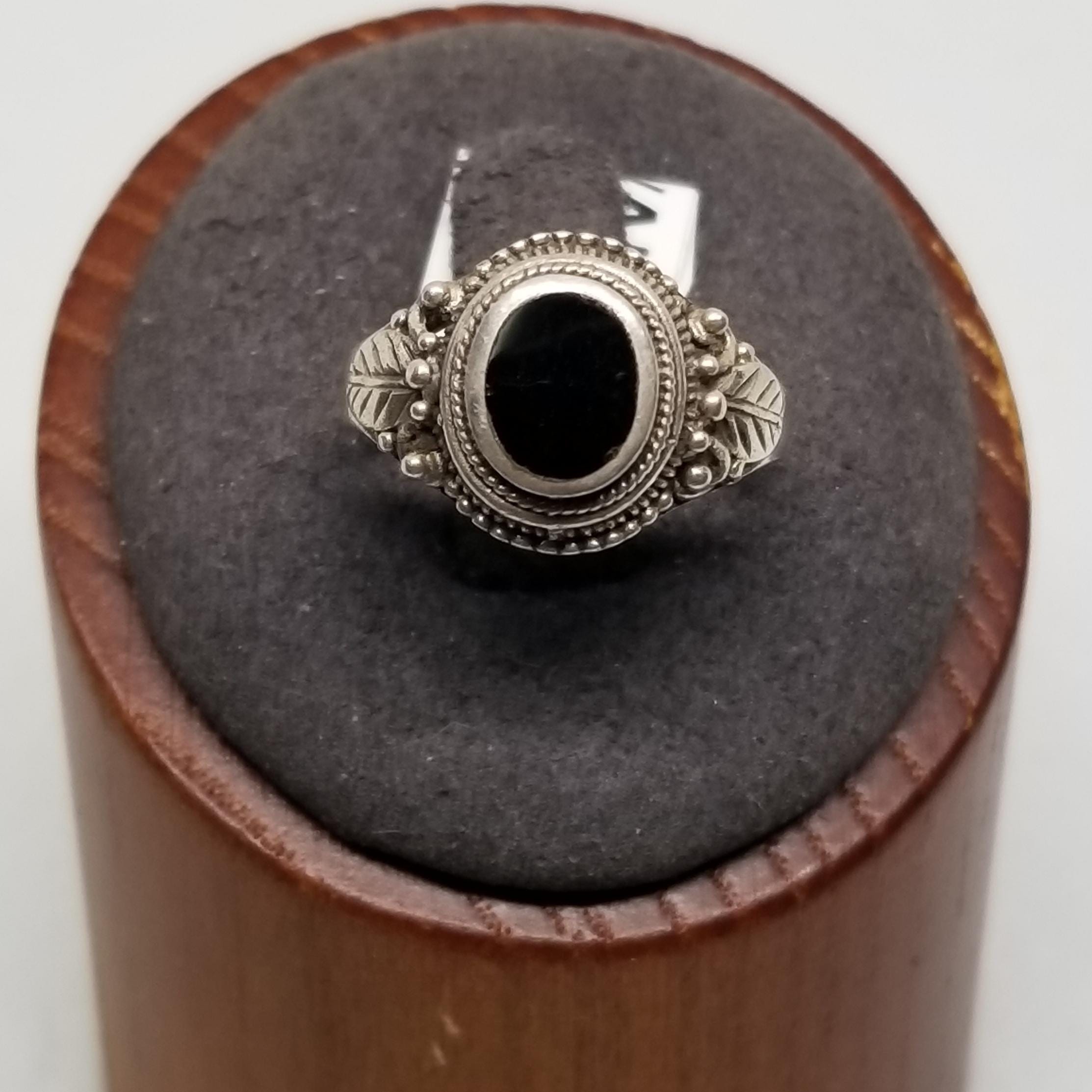 FA5381 Vintage Sterling With Onyx Ring, Size 6.5. - Etsy