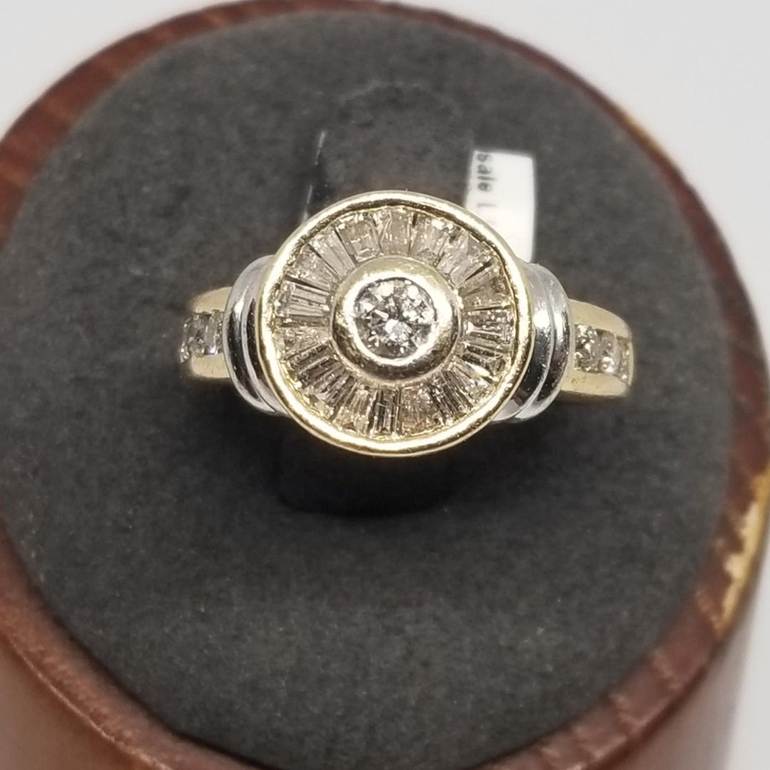 りんぐでぃんとん Z2433 Vintage 14K Yellow Gold With an Est. 1 TCW Diamond Ring