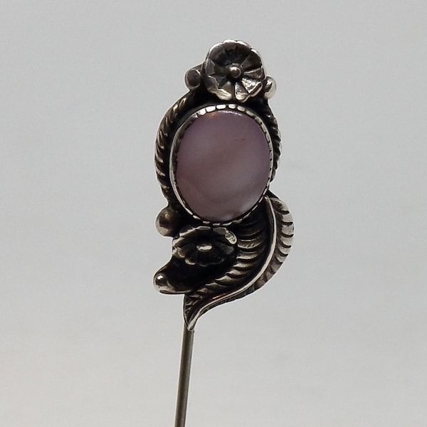 FA4840 Vintage Native? Sterling with Mother of Pearl Hat/Lapel Pin.