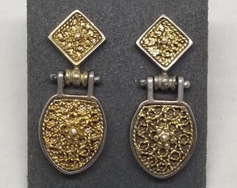 FA2609 Vintage Anatoli Sterling Stud Earrings.