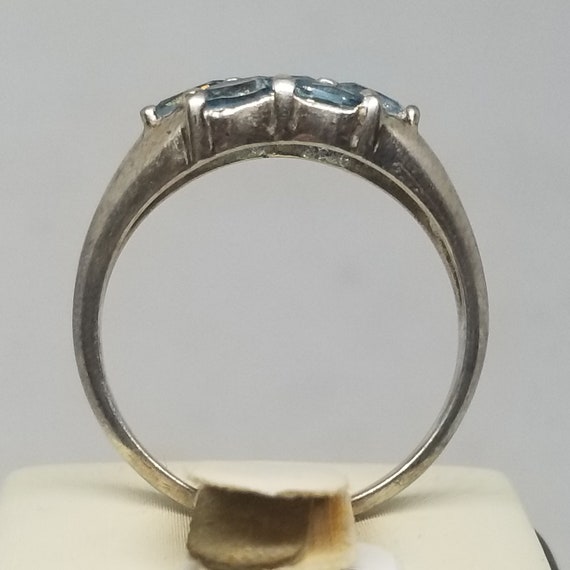 FA4125 Vintage Sterling with Topaz Ring, Size 10. - image 3