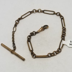 FA3984 Vintage Sturdy Gold Filled 11&quot; Pocket Watch Chain.
