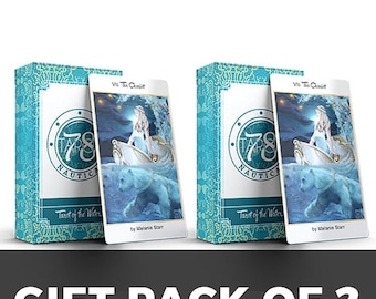 SALE SALE - Gift Pack of 2 - Collaboration - Tarot of the Water - 78 Tarot Nautical - divination, occult, tarot decks, new-age