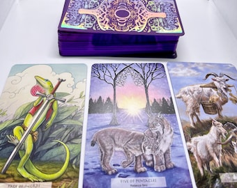 78 Tarot Animal Deck – Wild Animal Tarot, Indie Deck (PDF Guidebook)