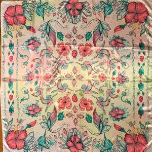 Panno per tarocchi Hummingbird - Tovaglia a fiori - Tovaglia per altare - Tovaglia - Strega del giardino - Set per lettore di tarocchi - Regalo per strega - Altare di primavera