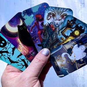LE - Pocket Deck - Creatures of the Night Oracle com guia em PDF - Monster Oracle, Samhain Oracle, Shadow Deck, Creatures, Indie Deck