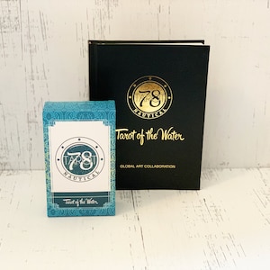 OOP Deck & Art Book 78 Tarot Nautisches Tarot des Wassers - | Weissagungs-Werkzeug | Orakelkarten | Meerjungfrau-Tarot | Wasser-Tarot | Wahrsagen