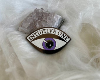 Intuitive One Glittery Enamel Pin - Statement Pin - Witch Pin - Magic Pin - Empowering Pin - Eye Pin - Wicca Pin - Seer Pin