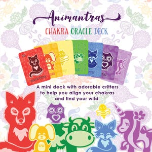 Mini Animal Chakra Affirmation Deck & Case set | Chakra Deck | Mindfulness | Chakra Cards | Animal Cards | Affirmation Cards | Kids Deck