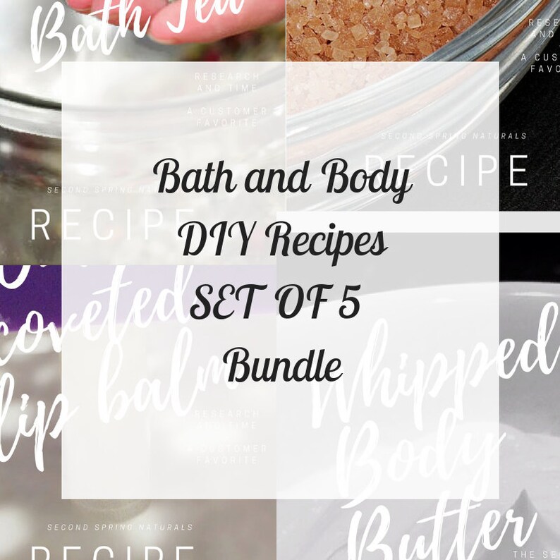 DIY Bath and Body Recipe Bundle Complete Set Digital Etsy