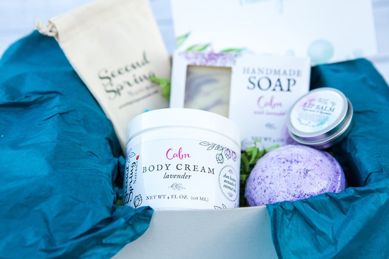 New Mom Set Relaxation Gift Self Care Kit Lavender Etsy