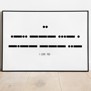 Morse Code Quote Print