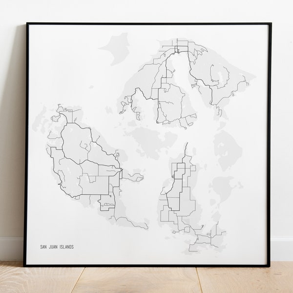 Map Print - San Juan Islands, WA