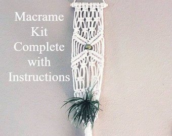 Macrame Plant Hanger Kit, Craft kit, Macrame Hanging kit, Mini Macrame Wall Hanging kit, Macrame diy, Macrame kit, Macrame how to