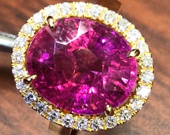18K Rubelite Diamond Ring Item SN03