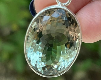 Prasiolite Pendant & Chain Item 204