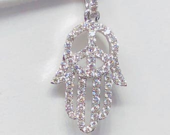 18K Hamsa with Diamonds