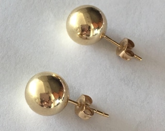 14k gold earrings Gold 10mm studs item 30