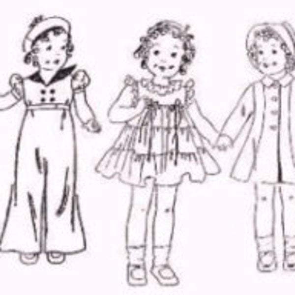 Pattern 447-9.5" ~ Tonner 10" Patsy-Bitty Bethany-Ann Estelle-Ginny-Compo Wee Patsy ~ 5.5" chest ~ Vintage 1936 Doll Clothes