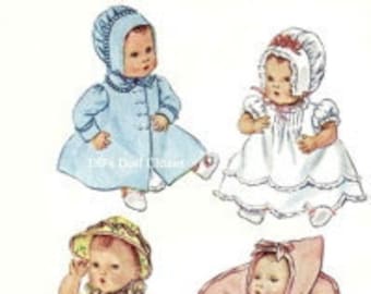 Pattern 2537-11&quot; ~ BABY DOLLS ~ 8&quot; chest ~ Vintage 1947 Baby Doll Layette