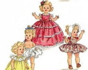 Pattern 1372–8” ~ Alexander-Kins-Ginny-Muffie-Riley ~ 4.5" chest ~ Vintage 1955 Doll Clothes