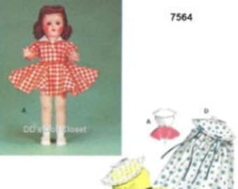 Pattern 7564-14" ~ Toni-Betsy McCall ~ 7" chest ~ Vintage 1952 Doll Clothes