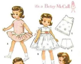 Pattern 2300-14" ~ Betsy McCall-Mrs Willowby's 1st Grade Class  ~ 6.5" chest ~ Vintage 1959 Doll Clothes