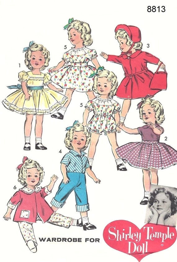 Pattern 8813 15 Shirley Temple 1950 S Wardrobe Etsy