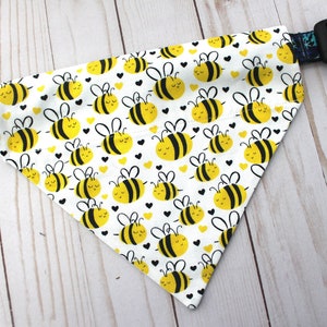 Busy Bees Pet Bandana - Cute Over the Collar Dog or Cat Bandana