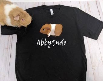 Abbytude Cute Guinea Pig Lovers T-Shirt - Soft and Comfy Unisex Jersey Short Sleeve Tee - Great Gift for Piggy People