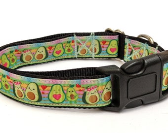 Adorable Avocados Dog Collar - Cute Green Summer Pet Collar