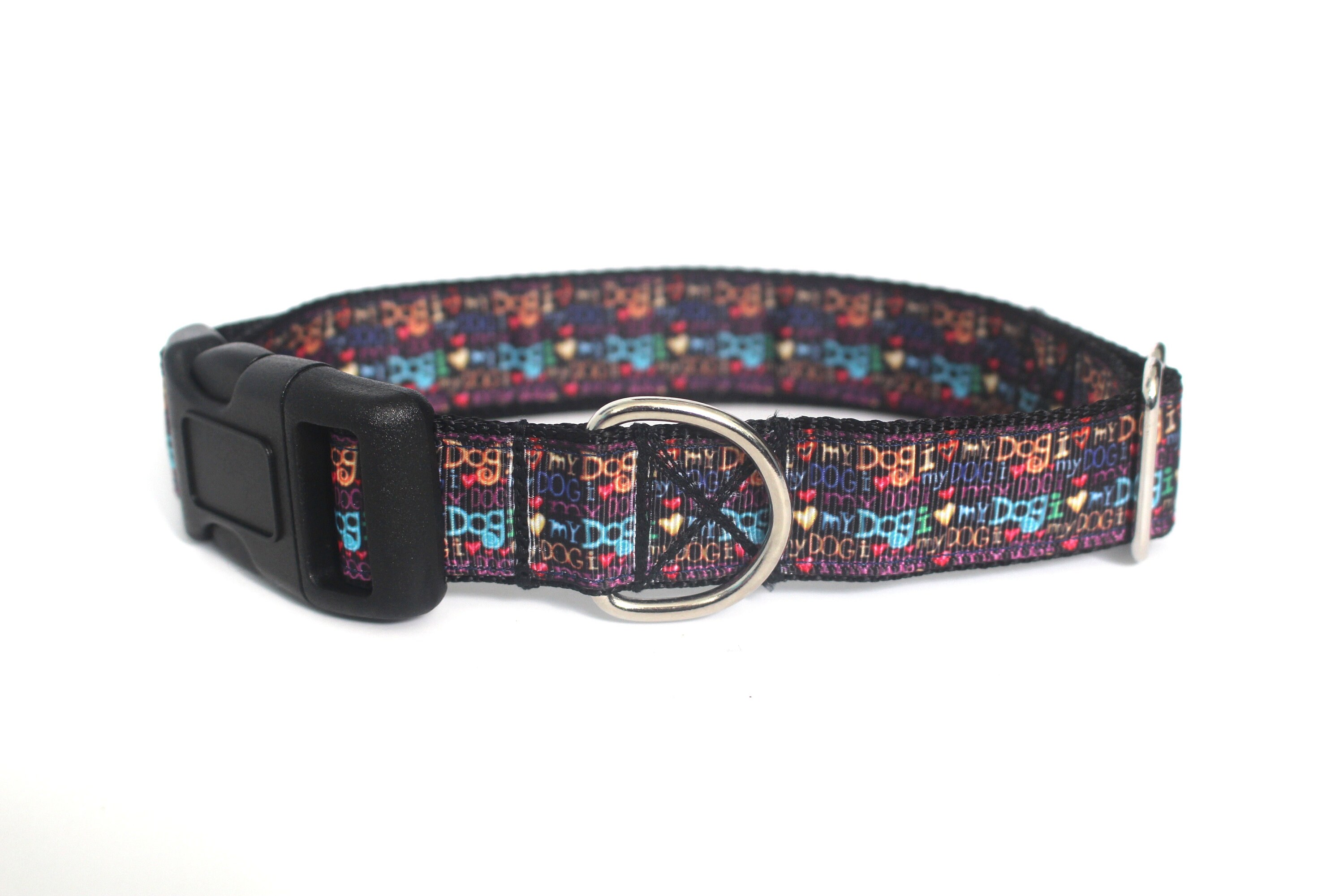 I Love My Dog Collar Cute Handmade Adjustable Collar for Boy Etsy