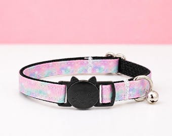 Pastel Galaxy Cat Collar | Pink Unicorn Themed Breakaway Collar + Bell
