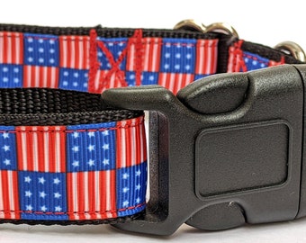 USA American Flag Dog Collar - 4th of July Independence Day