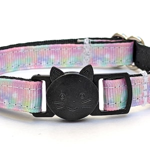 Pink Unicorn Cat Collar - Cute Colorful Girly Collar, Breakaway With Bell for Kittens, Small or Large Cats